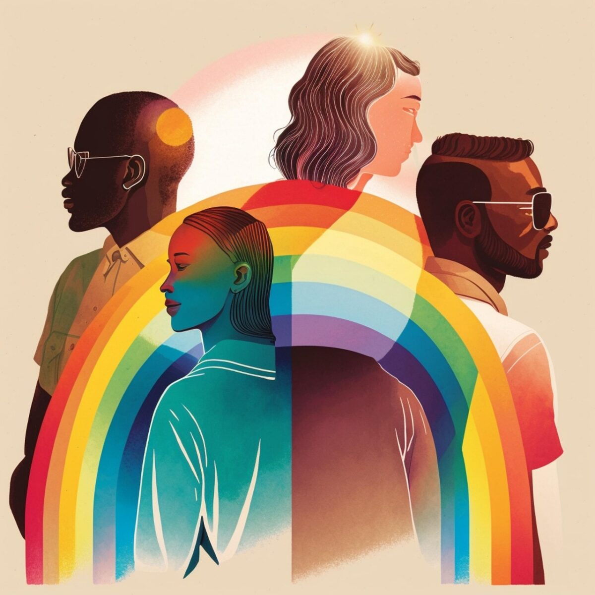 racial, equality, diversity, friends, nature, rainbow, pride, happy